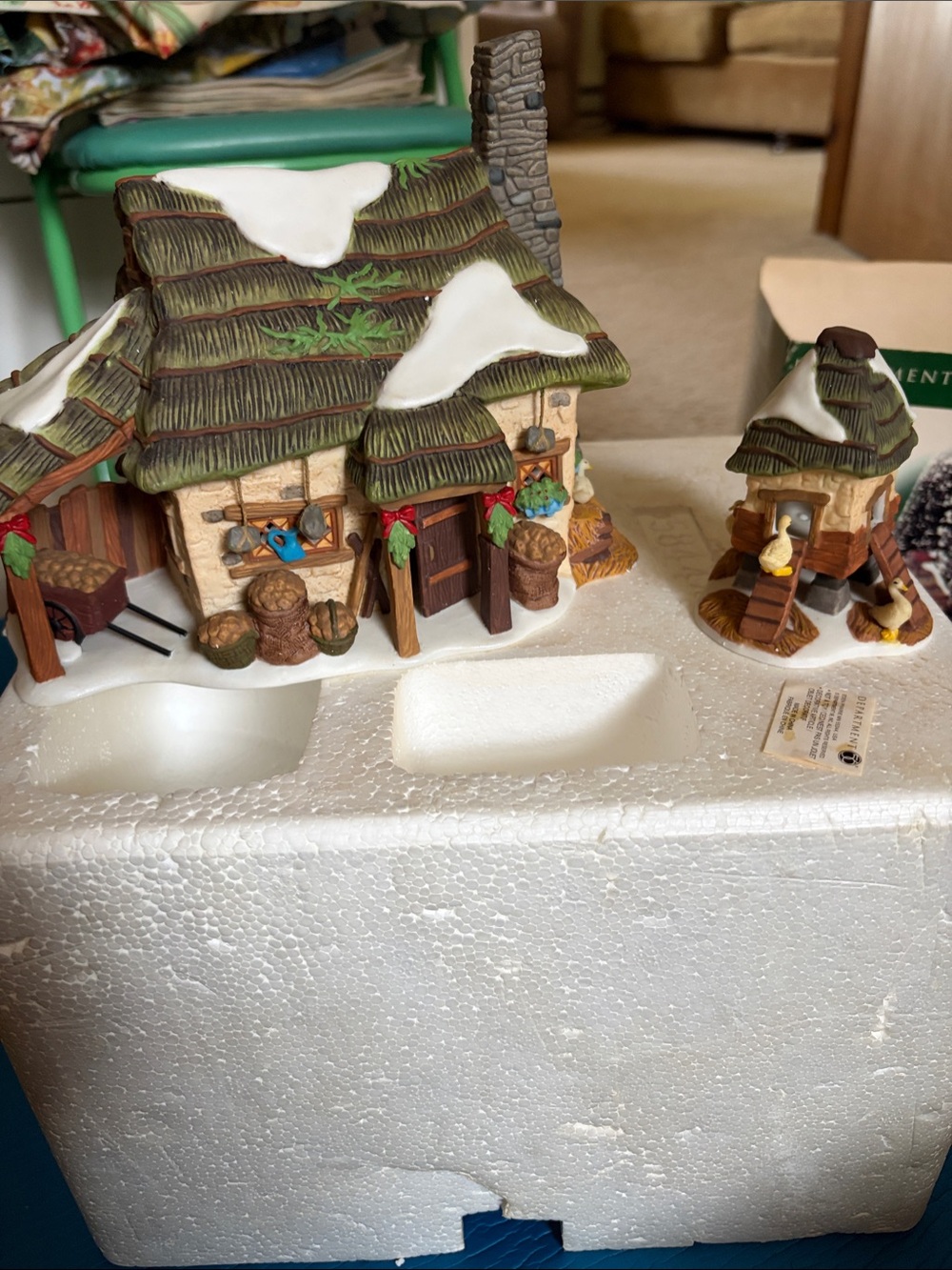 Department 56 Village McShane Cottage Set in Green, White, Brown see details